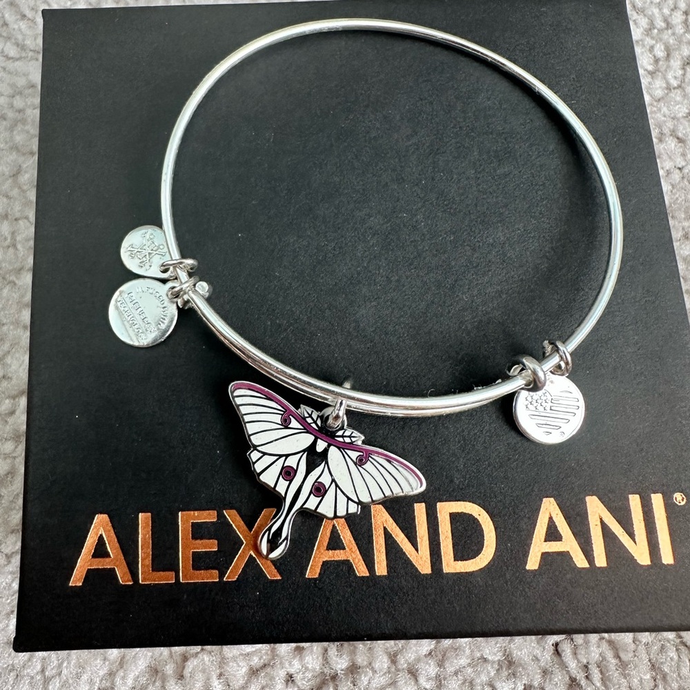 ‼️SOLD‼️Alex and Ani Silver Moth Bangle